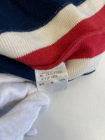 ヒステリックグラマー HYSTERIC GLAMOUR HYSTERIC ヒステリック 半袖ニットカットソー ロゴ ライン 紺 赤 半袖カットソー ネイビー フリーサイズ 101LT-255