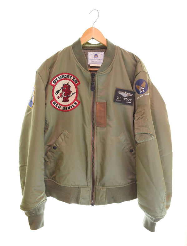 テッドマン TEDMAN RED DEVILS MA-1 フライトジャケット ミリタリージャケット 42 ジャケット グリーン 103MT-2523