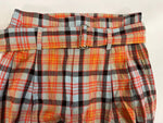 ビューティフルピープル beautiful people チェック柄パンツ オレンジ 水色 リボン 11825105005 ボトムスその他 オレンジ サイズ34 101LB-24
