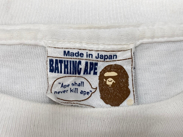 ア ベイシング エイプ A BATHING APE 90's 90s 初期 BEASTREIGN SUPREME box logo 半袖 白 MADE IN JAPAN Tシャツ プリント ホワイト Lサイズ 101MT-2166