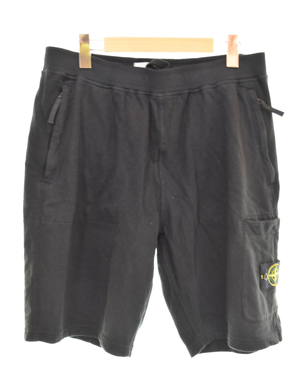 ストーンアイランド STONE ISLAND コンパス 刺繍ロゴパッチハーフパンツ ショートパンツ 781564060 ハーフパンツ ブラック LLサイズ 103MB-668