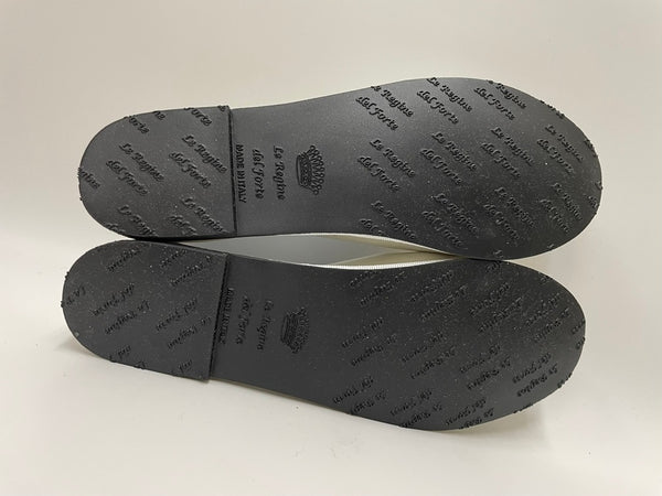 レジーネデルフォルテ Le Regine del Forte 装飾 フラットシューズ レディース靴 スリッポン ホワイト 37 601sh-17