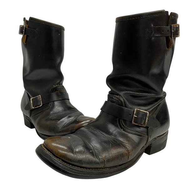 【曜日割引対象外】 ヴィンテージ vintage 40's 50's US.ARMY エンジニアブーツ メンズ靴 ブーツ エンジニア ブラック 201-shoes1376 VB