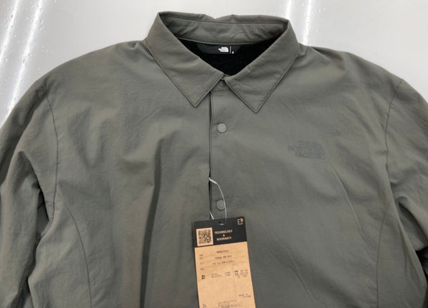 ザノースフェイス THE NORTH FACE October MID SHIRT オクトーバーミッドシャツ アウトドア スナップボタン フリースライニング NR62502 長袖シャツ ロゴ グレー Sサイズ 104MT-2178