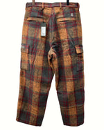 ウィンダンシー WIND AND SEA Shaggy Plaid Cargo PT Amber シャギー プレイド カーゴ アンバー ワイド ロゴ WDS-O-ATT-24-Q2-PT-02 カーゴパンツ マルチカラー XLサイズ 104MB-79