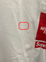 シュプリーム SUPREME THE NORTH FACE ノースフェイス ロゴ ポケットTシャツ 白 NT02309I XL Tシャツ ホワイト LLサイズ 101MT-3037