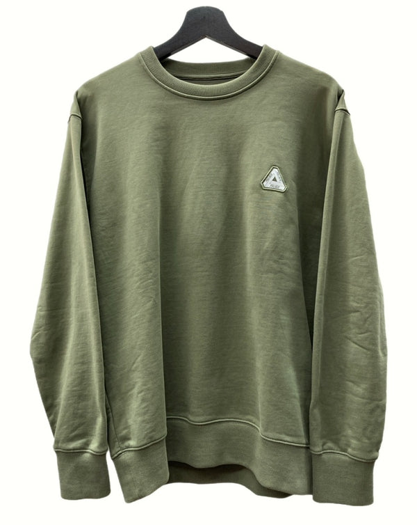 パレス PALACE 20AW SOFAR CREW スウェット クルーネック スケートボード 緑 スウェット ロゴ カーキ Sサイズ 104MT-447