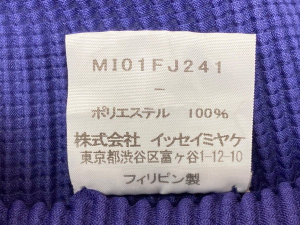 イッセイミヤケ ISSEY MIYAKE ミー me グラデーション シアー トップス ボックスプリーツ BOX PLEATS ポリエステル フィリピン製 パープル系 MULTI COLOR MI01FJ241 長袖カットソー マルチカラー 104LT-238