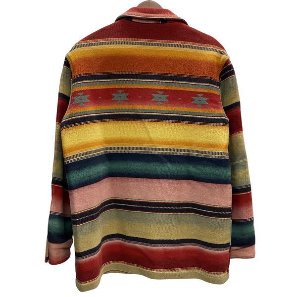 【曜日割引対象外】 ラルフローレン RALPH LAUREN 80's 90's ネイティブ柄 ラグジャケット 三角タグ USA製 ジャケット マルチカラー Sサイズ 201MT-4050 VB