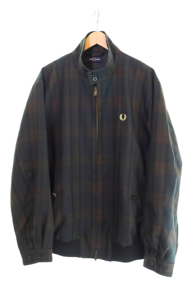 フレッドペリー FRED PERRY ＳＨＩＰＳ別注 シップス ＴＷ　ハリントンジャケット チェック FZ2613　 ジャケット ブラウン Lサイズ 103MT-1259