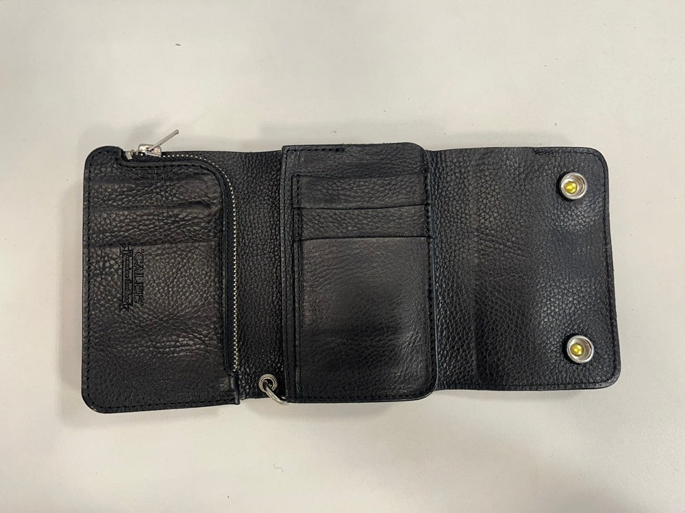 キャリー CALEE SILVER STAR CONCHO FLAP LEATHER HALF WALLET