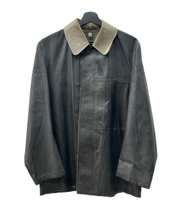 ヴィンテージ vintage 60s 60年代 ファイヤーマン コート ドイツ ジャーマン ゴム引き アウター 黒 ジャケット 無地 ブラック 104MT-1361