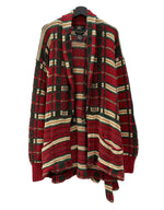 ダブルアールエル RRL 90s 90年代 三ツ星タグ HAND KNIT ハンドニット ガウン  コート チェック マルチカラー XLサイズ 104MT-2129