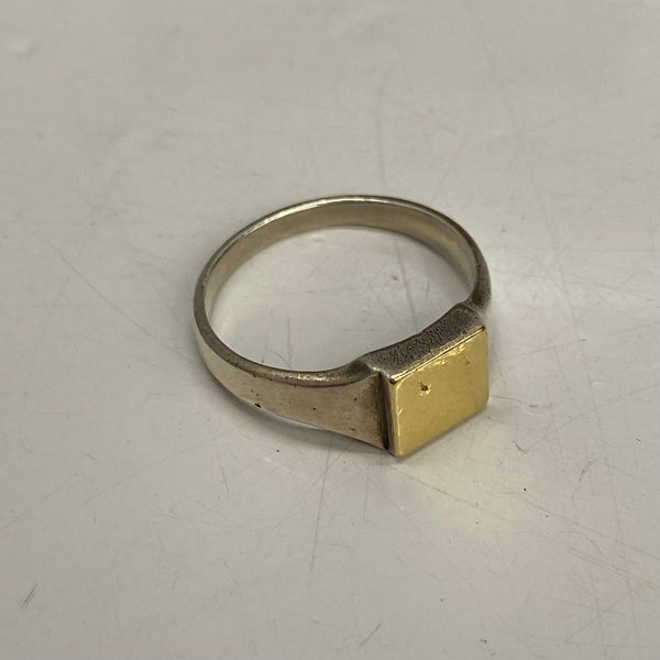 【曜日割引対象外】 【中古】シンパシーオブソウル Sympathy of Soul シグネット スクエアリング 19号 メンズジュエリー・アクセサリー 指輪・リング シルバー 201goods-722 VB