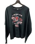 サブカルチャー Subculture DEVIL CREW NECK SWEAT デビル クルーネック スウェット トレーナー ラグラン 黒 サイズ2 スウェット プリント ブラック 104MT-1534