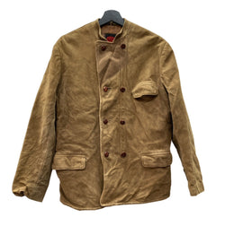 ヴィンテージ vintage 50s 50年代 Albackens スウェード レザージャケット ダブル くるみボタン コルビジェ キルティング スウェーデン 茶  ジャケット 無地 ブラウン 104MT-2240