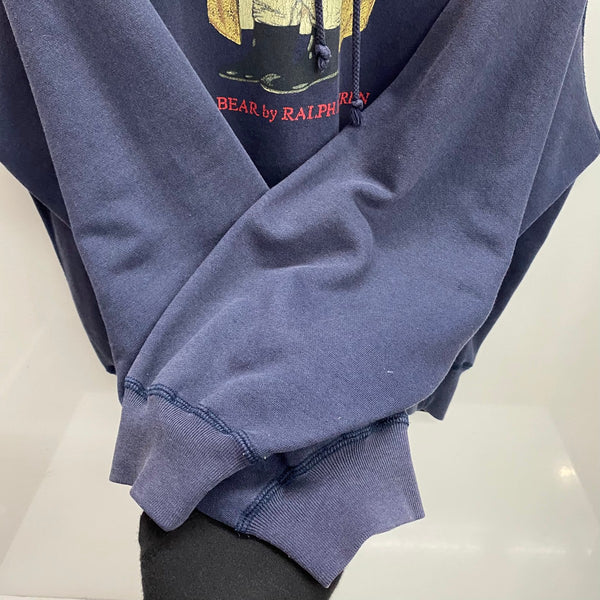 【曜日割引対象外】 ラルフローレン POLO RALPH LAUREN 90's 00's ポロベア パーカ ネイビー Lサイズ 201MT-4528 VB