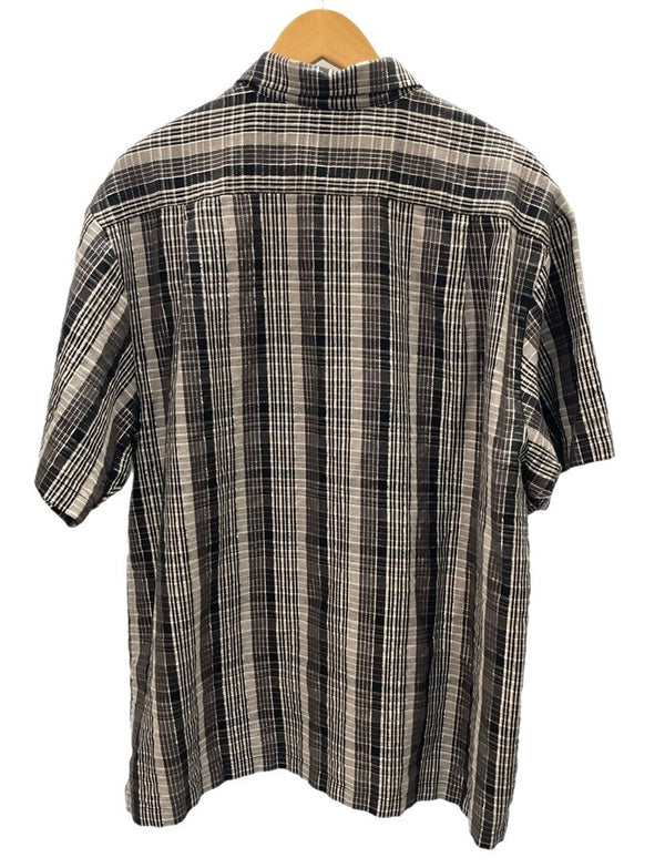 シュプリーム SUPREME Metallic Plaid S/S Shirt Black 23SS メタリック 半袖 シャツ 黒 ロゴ 半袖シャツ チェック 半袖シャツ ブラック Lサイズ 101MT-2860