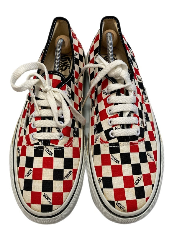 ヴァンズ VANS ヴィンテージ Vintage 移行期 オーセンティック AUTHENTIC  赤 黒 白 メンズ靴 スニーカー ホワイト USA10 101-shoes1801