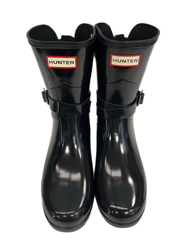 ハンター HUNTER リファインド アジャスタブル グロス ショート バックストラップ 黒 WFS2008RGL レディース靴 ブーツ その他 ブラック UK5（参考サイズ25CM） 101sh-2222