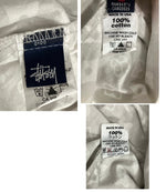 ステューシー STUSSY OLD STUSSY オールドステューシー 90’s 90s 黒タグ モノグラム柄 ロゴ 総柄 アメリカ製 MADE IN USA Vintage 長袖シャツ グレー Mサイズ 101MT-3342