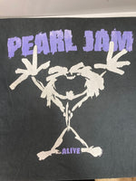 バンド band 90s Vintage ヴィンテージ バンドTシャツ PEARL JAM ALIVE T-SHIRT パールジャム アライヴ US古着 XL ロンT ブラック LLサイズ 101MT-3186