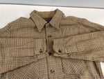 ペンドルトン PENDLETON 70's 70年代 WOOL ウール チェックシャツ ボードシャツ ネルシャツ 開襟 オープンカラー ボックス vintage ヴィンテージ MADE IN USA アメリカ製 長袖シャツ ブラウン Lサイズ 101MT-4124