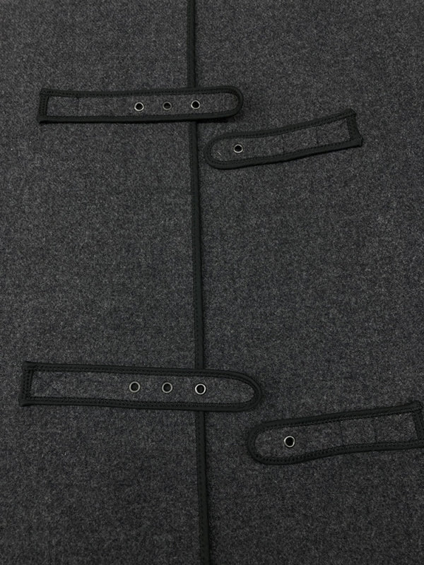 ボッテガヴェネタ BOTTEGA VENETA CAPE COAT ケープ コート ショートスリーブ ポンチョ 薄手 アウター ジャケット 灰 サイズ 38 コート 無地 グレー 104MT-2109