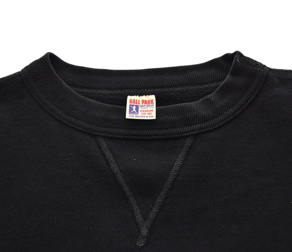 ジョーマッコイ Joe McCOY  ボールパーク BALL PARK  前V セットイン スウェット 38 スウェット ブラック 103MT-2338