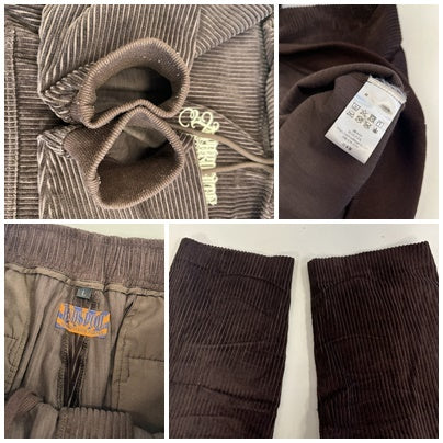 バッズプール BUDSPOOL ×APHRODITE GANG アフロディーテギャング コーデュロイプルオーバー パーカー スーツ・セットアップ ブラウン Lサイズ 101MB-704