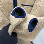 【曜日割引対象外】 パタゴニア PATAGONIA 90's USA製 レトロ カーディガン フリース ジャケット ベージュ Mサイズ 201MT-4635 VB