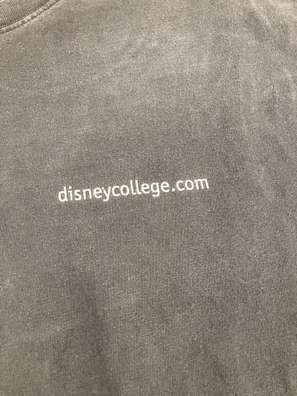 US US古着 90's 90年代 Hanes disneycollege.com MICKEY MOUSE ディズニー バーチャル 3D ミッキーマウス オフィシャル VINTAGE ヴィンテージ Tシャツ ブラック Lサイズ 101MT-4747