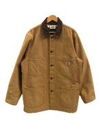 ディッキーズ Dickies 90s 90's 90年代 ダック地 カバーオール VINTAGE ヴィンテージ 襟コーデュロイ 裏地ブランケット 茶 42 ジャケット ベージュ 101MT-5165