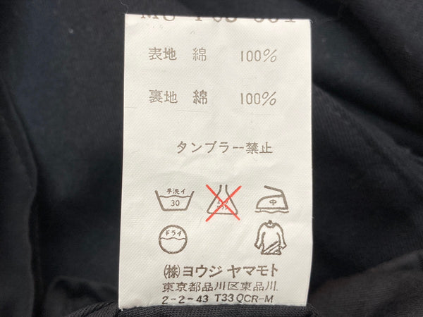 ヨウジヤマモト Yohji Yamamoto Y's for men 03AW アーカイブ ミリタリー ショートブルゾン アウター ダブルジップ 黒 MU-Y05-001 サイズ3 ジャケット 無地 ブラック 104MT-2185