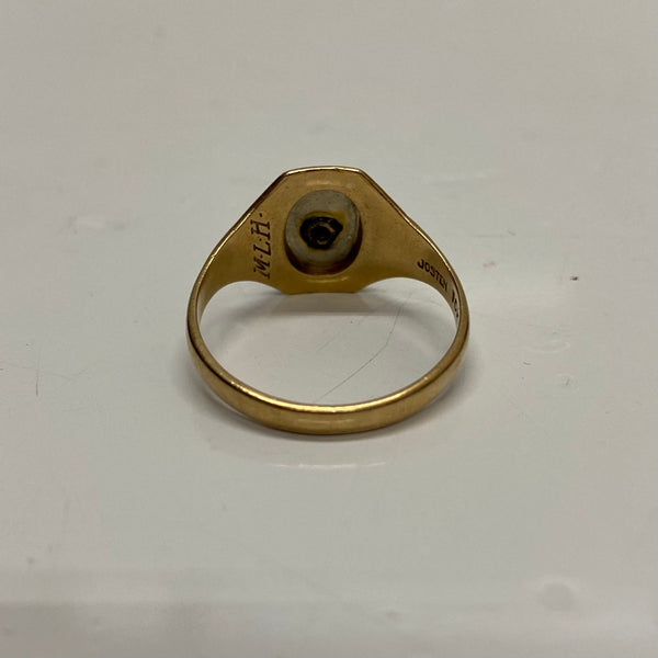 【曜日割引対象外】 【中古】ヴィンテージ vintage 30's JOSTEN カレッジリング 10K 21号 1933年 メンズジュエリー・アクセサリー インディアンジュエリー 指輪・リング ゴールド 201goods-797 VB