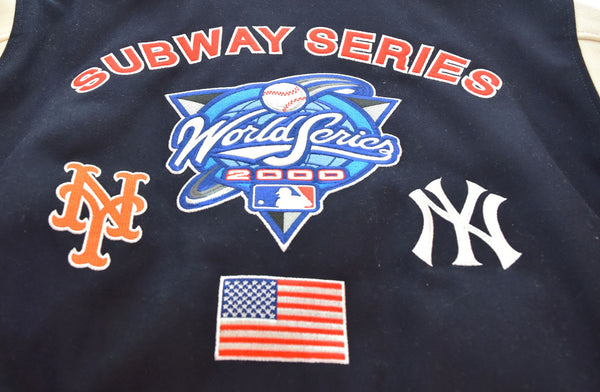 アヴィレックス AVIREX  2000年 MLB ヤンキース メッツ NYC メジャーリーグスタジアム ジャケット スタジャン 783-3252050 ジャケット ネイビー LLサイズ 103MT-2940