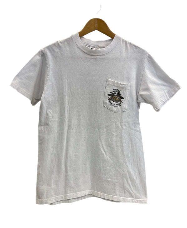 ヴィンテージ vintage ハーレーダビッドソン HARLEY DAVIDSON OWNERS GROUP オーナーズグループTシャツ 白 ポケット US古着 Tシャツ ホワイト Mサイズ 101MT-4826