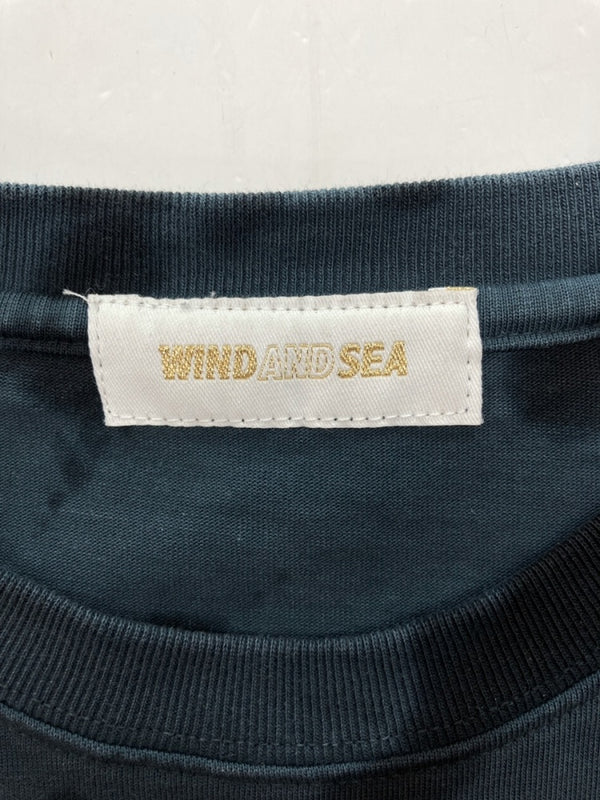 ウィンダンシー WIND AND SEA ダメージ クルーネック スウェット DAMAGED CREW NECK SWEAT 長袖 カットソー ロゴ タイダイ WDS-0-SEA-23-Q2-CS-02 ロンT プリント グレー Lサイズ 104MT-197