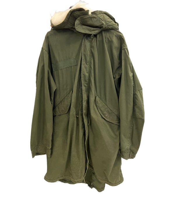 ミリタリー military 70's 70年代 US ARMY 米軍 実物 M-65 フィッシュテールパーカー モッズコート ブラスジッパー シェル フード VINTAGE ヴィンテージ MEDIUM-REGULAR コート カーキ 101MT-4901