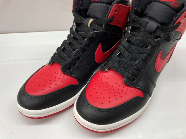 ナイキ NIKE 24年製 AIR JORDAN 1 HIGH 85 BRED エア ジョーダン ハイ ブレッド AJ1 シューズ 赤 黒 HV6674-067 メンズ靴 スニーカー ブラック 25.5cm 104S-1025