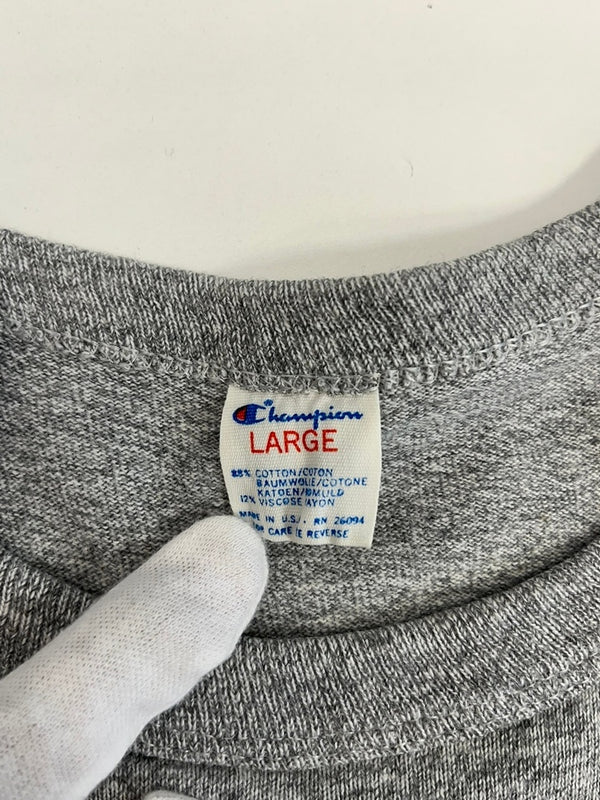 チャンピオン Champion 80s～ ヴィンテージ Vintage トリコタグ リバースウィーブ REVERSE WEAVE US古着 ノートルダム大学 カレッジプリント   Tシャツ グレー Lサイズ 101MT-4529