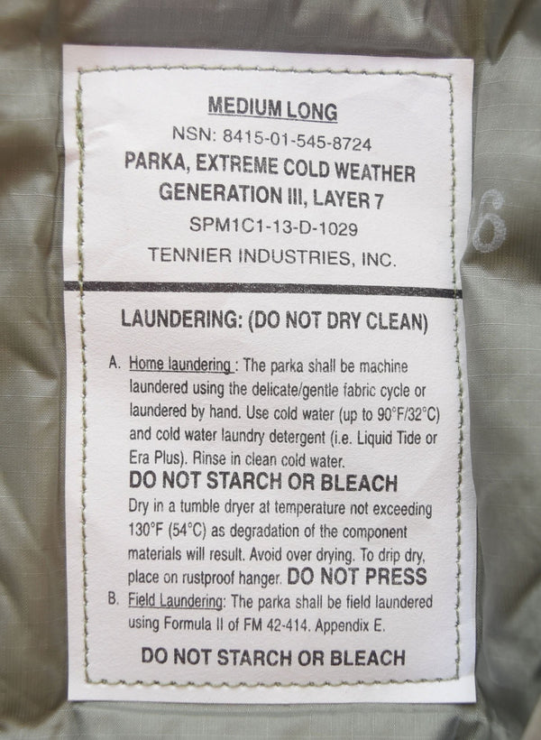 ミリタリー Military ECWCS LEVEL7 GEN3  DEADSTOCK デッドストック 8415-01-545-8724 M-L ジャケット グレー 103MT-2817