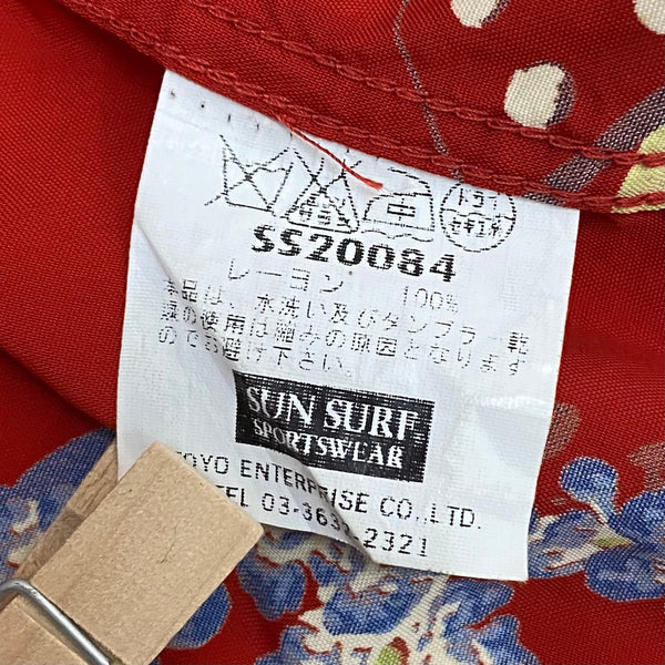 【曜日割引対象外】 サンサーフ SUN SURF アロハシャツ L/S RAYON ALOHA SHIRT SS20084 長袖シャツ レッド Mサイズ 201MT-4395 VB