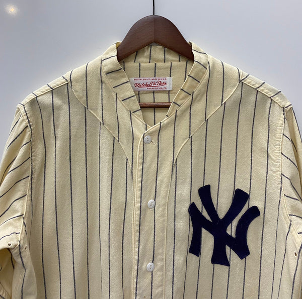 ミッチェルアンドネス MITCHELL & NESS AUTHENTIC baseball shirt 半袖シャツ ホワイト Mサイズ 201MT-2728