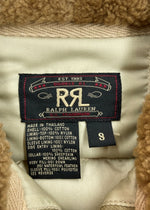 ダブルアールエル RRL QUILTING DOWN Jacket キルティング ダウン ジャケット 襟ボア ジップアップ 三ツ星タグ USA製 Ralph Lauren 薄茶 C-TK1247 ジャケット 無地 ベージュ Sサイズ 104MT-1374