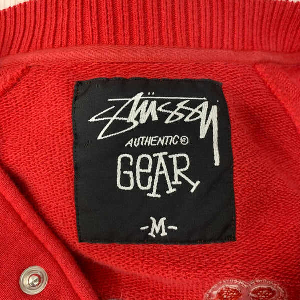 ステューシー STUSSY 90s オールド AUTHENTIC GEAR スタジャン ジャケット レッド Mサイズ 201MT-4744