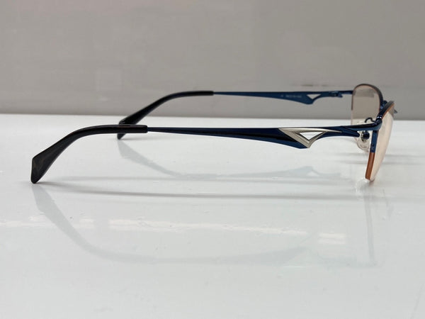 サムライ翔 SAMURAI SHO 伊達メガネ アイウェア 眼鏡 青 SP-007-Y12 眼鏡・サングラス 眼鏡 無地 ブルー 104G-46