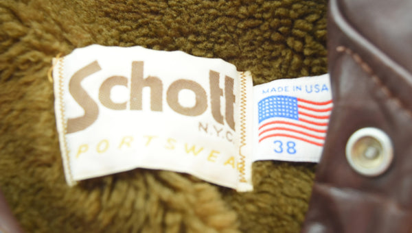 ショット SCHOTT 80sTYPE A-2 レザージャケット フライトジャケット 38 ジャケット ブラウン 103MT-3310
