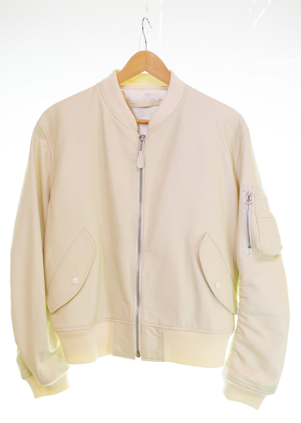 オタギラ  OTAGIRA MA-1タイプ ラムスキン ジャケット ジャケット ベージュ Mサイズ 103MT-3189