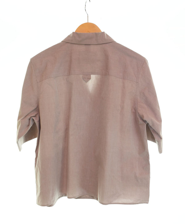 マーガレットハウエル MHL. chambray shirt 半袖シャツ オープンカラーシャツ  595-4152509 半袖シャツ ベージュ 2 103LT-105